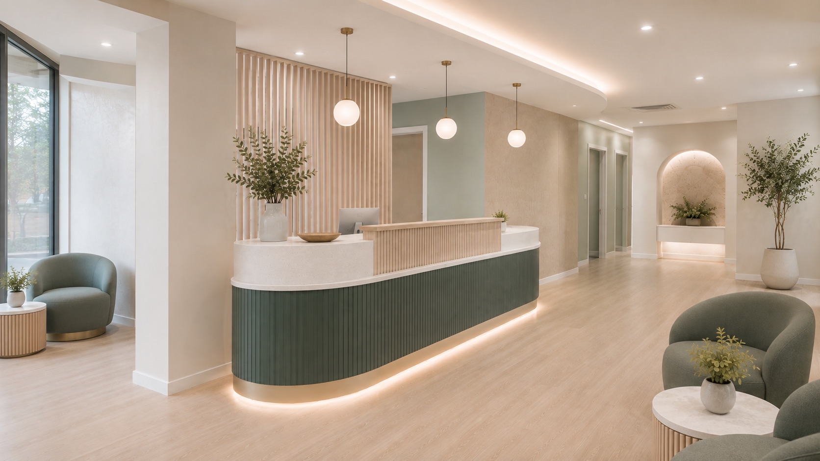 Private dental practice reception area, Guernsey