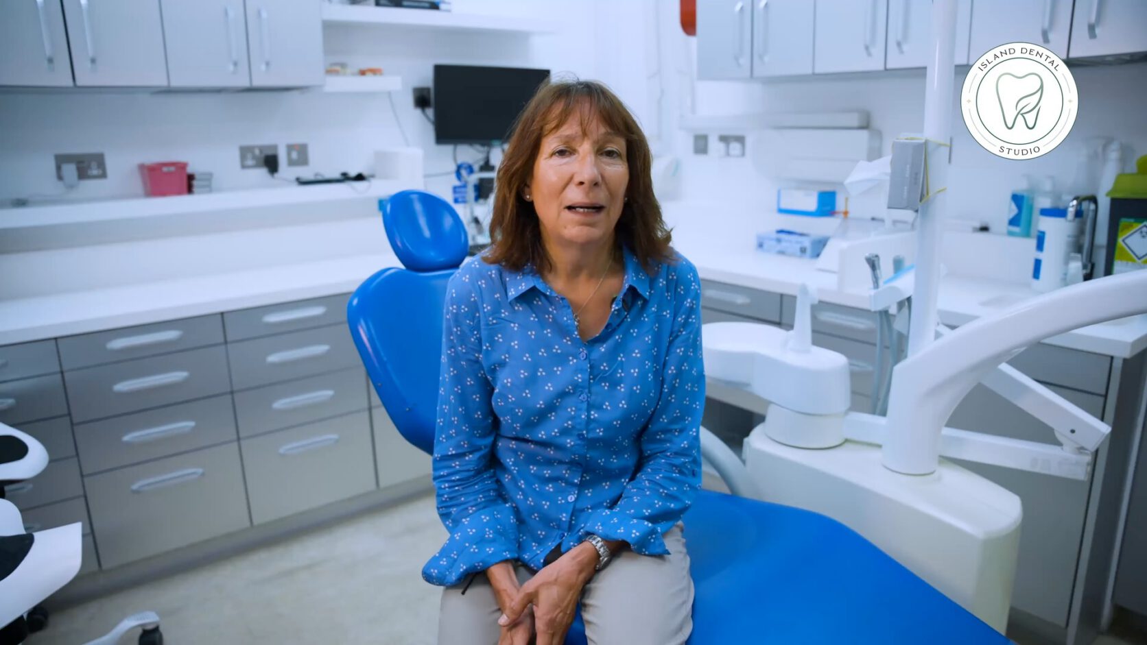 Nicola, a patient at Island Dental Studio, in the treatment room